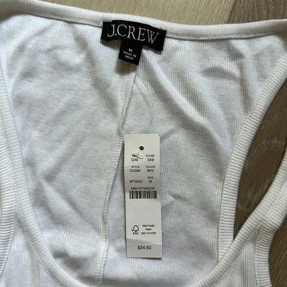 J Crew Fine rib racer back top - Picture 2 of 5